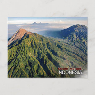 Mount Merapi Volcano in Indonesië Briefkaart