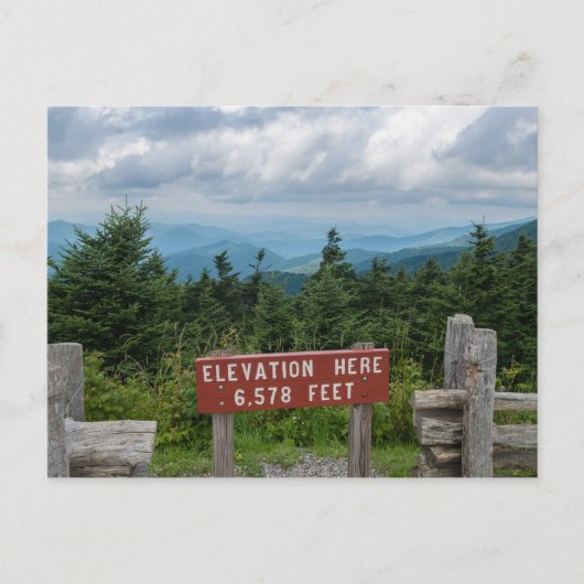 Mount Mitchell Briefkaart (Voorkant)