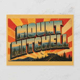 Mount Mitchell North Carolina hoogste piek bos Briefkaart