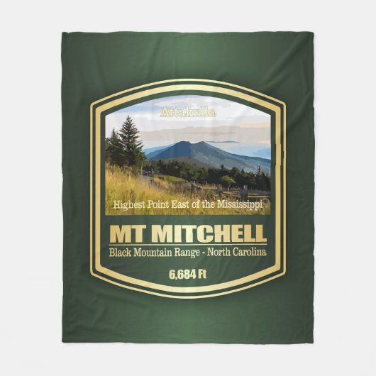 Mount Mitchell (PF) Fleece Deken (Voorkant)