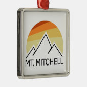 Mount Mitchell Retro Metalen Ornament (Rechts)