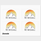 Mount Mitchell Retro Rechthoekige Sticker (Vel)