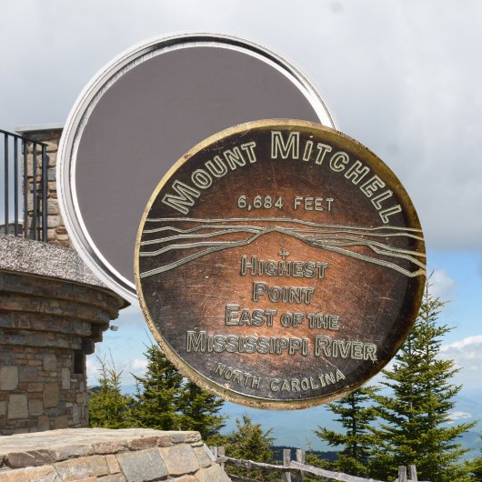 Mount Mitchell Summit Markering Black Mountains NC Magneet