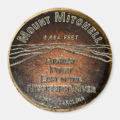 Mount Mitchell Summit Markering Black Mountains NC Magneet (Voorkant)