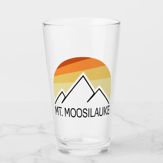 Mount Moosilauke New Hampshire Retro Glas (Voorkant)