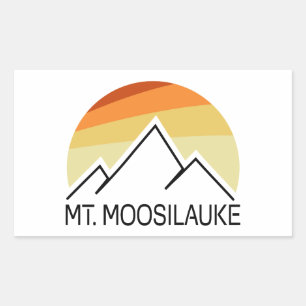 Mount Moosilauke New Hampshire Retro Rechthoekige Sticker