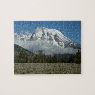 Mount Moran en Clouds in Grand Teton Legpuzzel