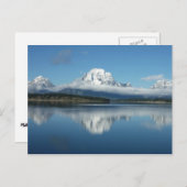 Mount Moran Reflection in Grand Teton Briefkaart (Voorkant / Achterkant)
