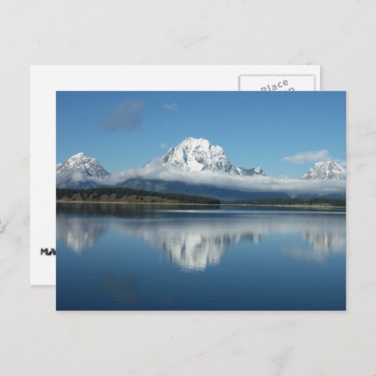 Mount Moran Reflection in Grand Teton Briefkaart (Voorkant / Achterkant)