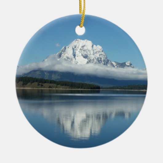 Mount Moran Reflection in Grand Teton Keramisch Ornament (Voorkant)