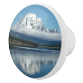 Mount Moran Reflection in Grand Teton Keramische Knop (Rechts)