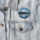 Mount Moran Reflection in Grand Teton Ronde Button 5,7 Cm (In situ)
