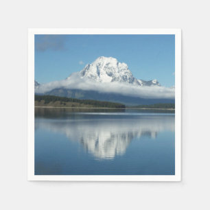 Mount Moran weerspiegeling bij Grand Teton Servet