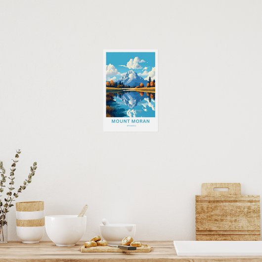 Mount Moran Wyoming Reisprint Poster (Keuken)