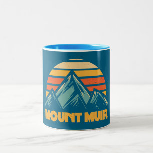 Mount Muir California Retro Turquoise Tweekleurige Koffiemok