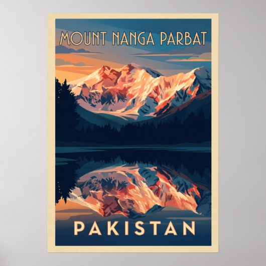 Mount Nanga Parbat V02 Poster (Voorkant)