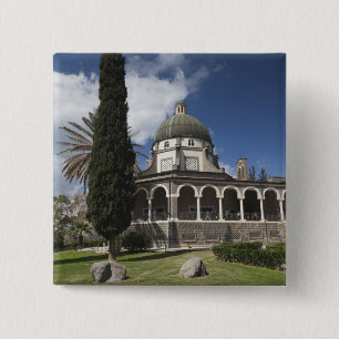 Mount of the Beatitudes Vierkante Button 5,1 Cm