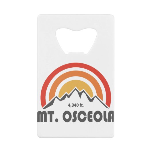 Mount Osceola New Hampshire Kredietkaart Flessenopener (Voorkant)