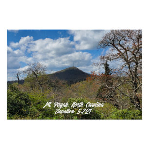 Mount Pisgah North Carolina Elevation Blue Ridge Perfect Poster