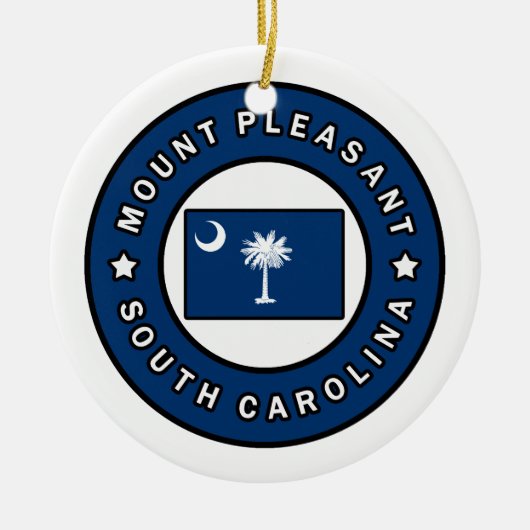 Mount Pleasant South Carolina Keramisch Ornament (Voorkant)