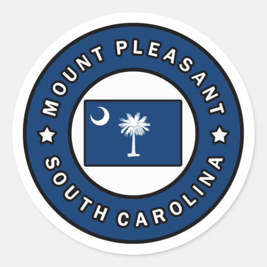 Mount Pleasant South Carolina Ronde Sticker (Voorkant)