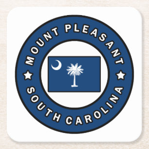 Mount Pleasant South Carolina Vierkante Kartonnen Onderzetter