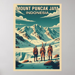 Mount Puncak Jaya Indonesië V04 Poster