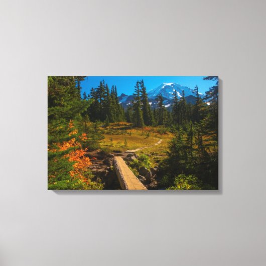 Mount Rainer, herfst Spray Park Canvas Afdruk (Voorkant)