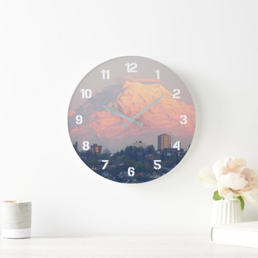 Mount Rainier Alpenglow Landschap Grote Klok (Huis)