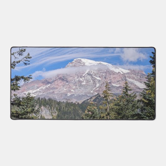 Mount Rainier and Clouds Landscape (Recto)