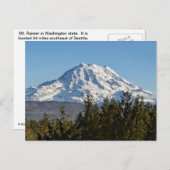 Mount Rainier Briefkaart (Voorkant / Achterkant)