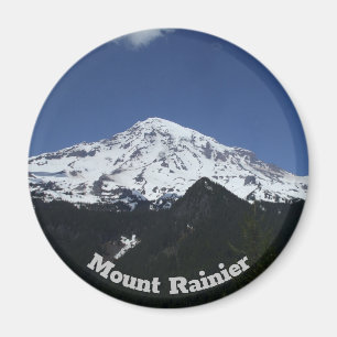 Mount Rainier Circle Photo Magnet