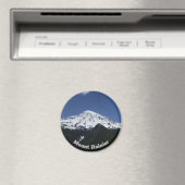 Mount Rainier Circle Photo Magnet Magneet (Insitu (Vaatwasser))
