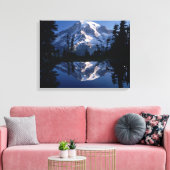 Mount Rainier en Blue Sky perfect weerspiegeld Canvas Afdruk (Insitu (Woonkamer))