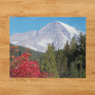 Mount Rainier en herfstkleuren Legpuzzel