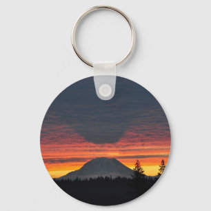 Mount Rainier en het is Shadow Sleutelhanger