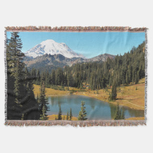 Mount Rainier en Tipsoo Lake Landscape Deken