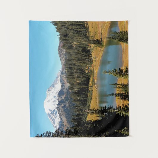 Mount Rainier en Tipsoo Lake Landscape Wandkleed (Voorkant)