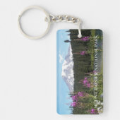 Mount Rainier en Wildflower Schilderachtig Landsch Sleutelhanger (Voorkant)