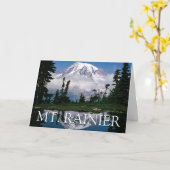 Mount Rainier | Gefeliciteerd Kaart (Gele Bloem)