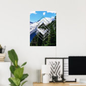 Mount Rainier Geometrisch Poster (Thuiskantoor)