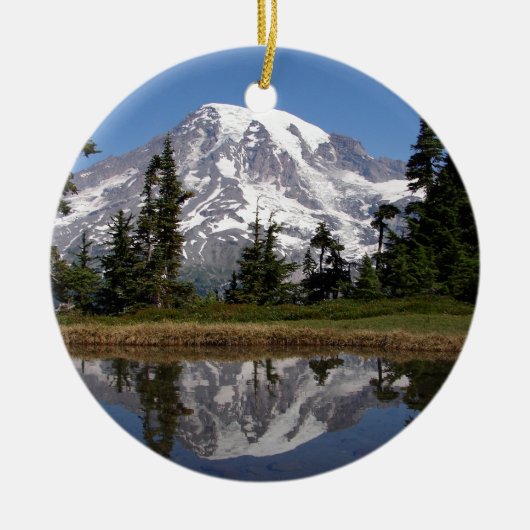 Mount Rainier Keramisch Ornament (Voorkant)