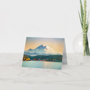 Mount Rainier Lake Washington Alle gelegenheden Bl Feestdagen Kaart