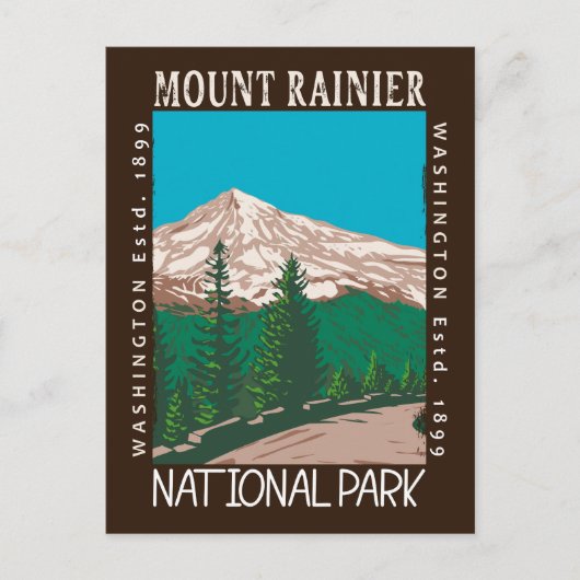 Mount Rainier National Park  Briefkaart (Voorkant)