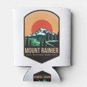 Mount rainier national park embleem patch logo blikjeskoeler (Achterkant)