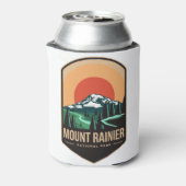 Mount rainier national park embleem patch logo blikjeskoeler (Blikje Achterkant)