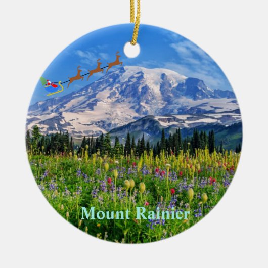 Mount Rainier National Park Keramisch Ornament (Voorkant)