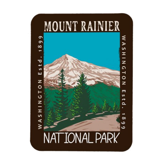 Mount Rainier National Park Magneet (Verticaal)