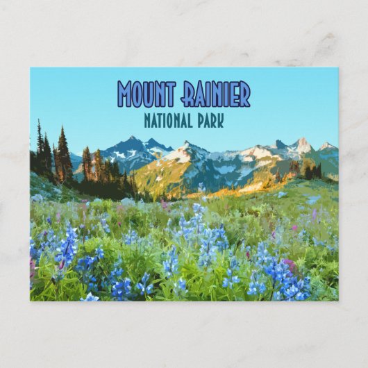 Mount Rainier National Park Washington Briefkaart (Voorkant)