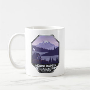 Mount Rainier National Park Washington Cabin Retro Koffiemok